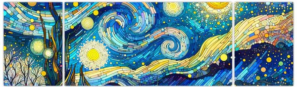 Obraz – Mozaika gwiaździstej nocy (170x50 cm)