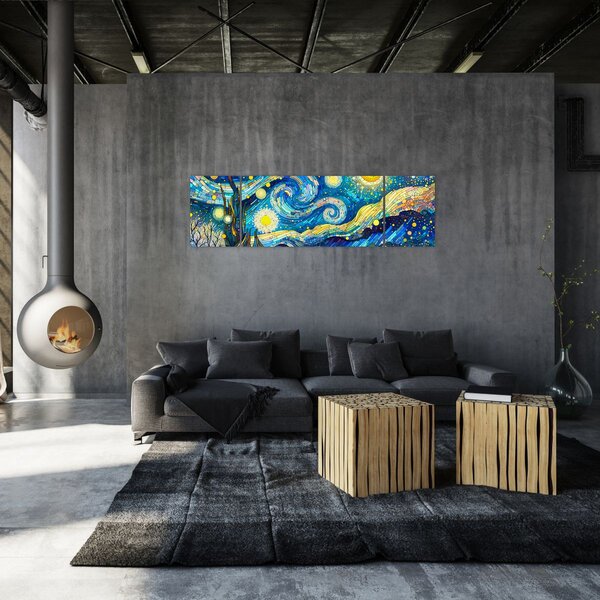 Obraz – Mozaika gwiaździstej nocy (170x50 cm)