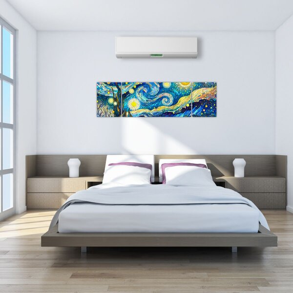 Obraz – Mozaika gwiaździstej nocy (170x50 cm)