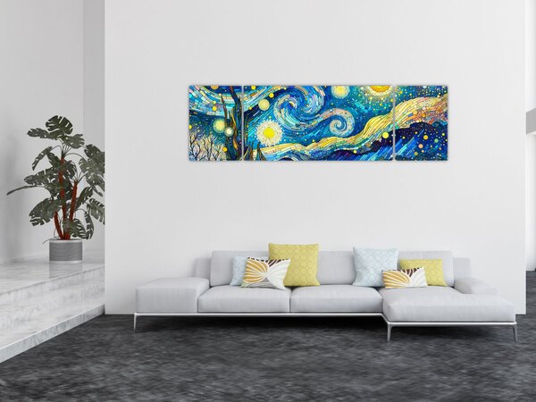 Obraz – Mozaika gwiaździstej nocy (170x50 cm)