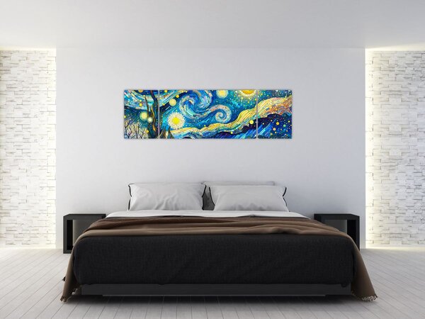 Obraz – Mozaika gwiaździstej nocy (170x50 cm)