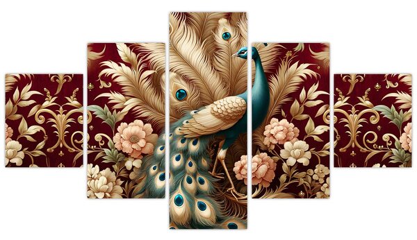 Obraz – Elegancki paw (125x70 cm)