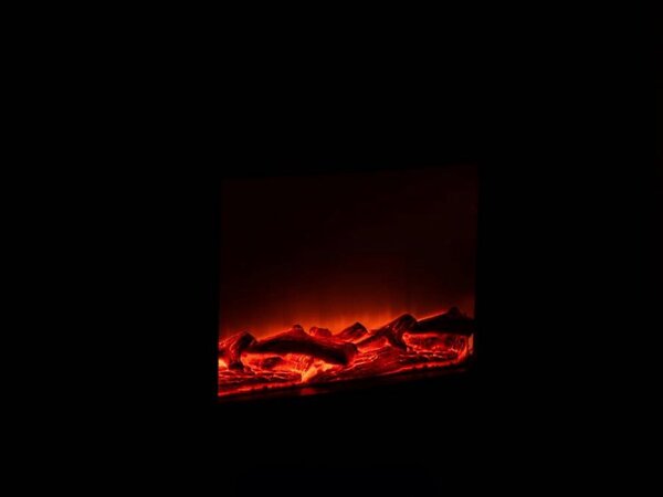 LED dekoracja nowoczesny kominek COZY WARM 40x50 cm, czarny