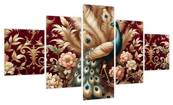 Obraz – Elegancki paw (125x70 cm)