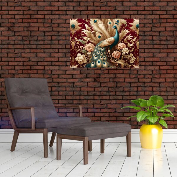 Obraz – Elegancki paw (70x50 cm)