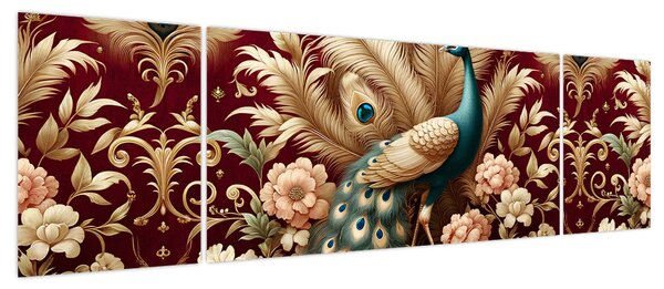 Obraz – Elegancki paw (170x50 cm)