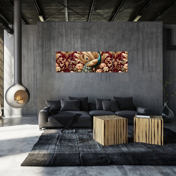 Obraz – Elegancki paw (170x50 cm)