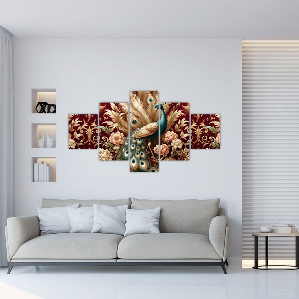 Obraz – Elegancki paw (125x70 cm)