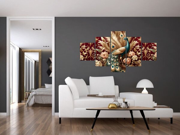 Obraz – Elegancki paw (125x70 cm)