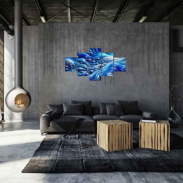 Obraz – Ryby w falach (125x70 cm)