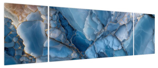 Obraz - Niebieski zróżnicowany marmur (170x50 cm)