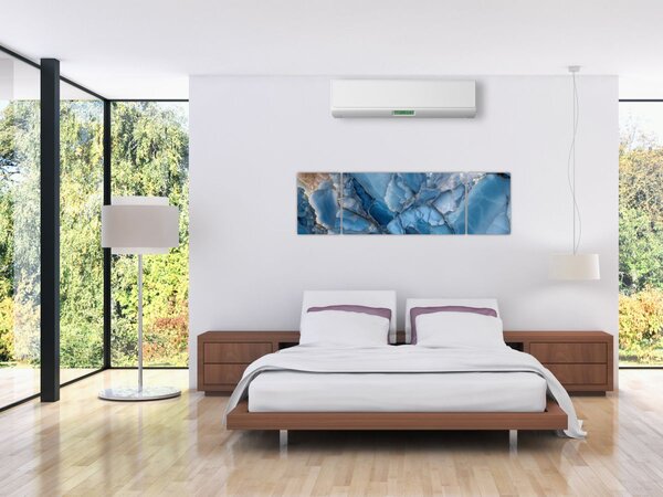 Obraz - Niebieski zróżnicowany marmur (170x50 cm)