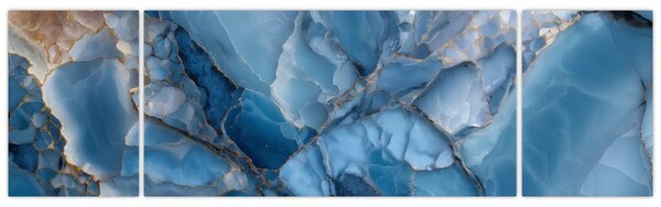 Obraz - Niebieski zróżnicowany marmur (170x50 cm)