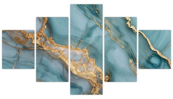Obraz - Turkusowy marmur (125x70 cm)