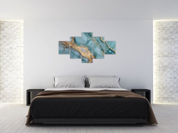 Obraz - Turkusowy marmur (125x70 cm)