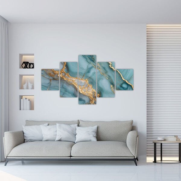 Obraz - Turkusowy marmur (125x70 cm)