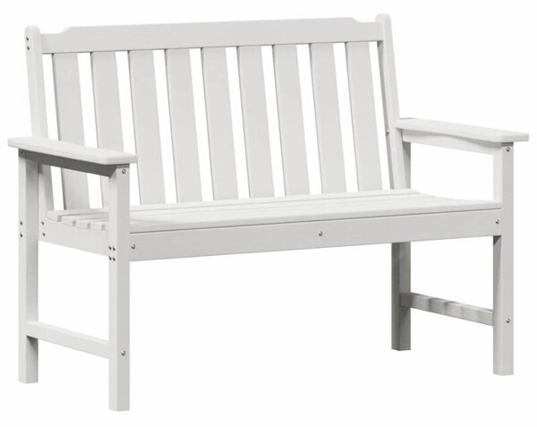 Ławka ogrodowa biały 120 x 59 x 88 cm hdpe