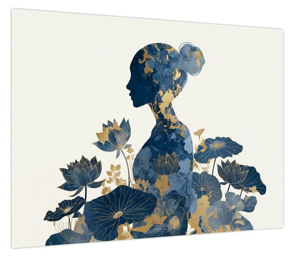 Obraz - Marmurowy profil kobiety (70x50 cm)