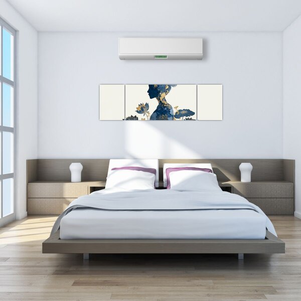Obraz - Marmurowy profil kobiety (170x50 cm)