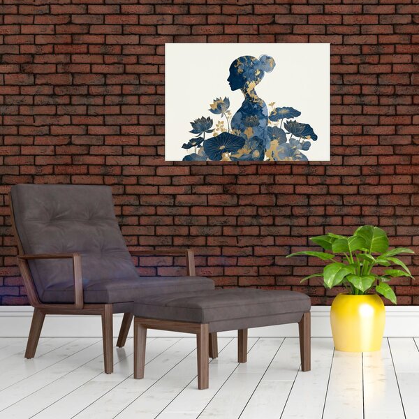 Obraz - Marmurowy profil kobiety (70x50 cm)