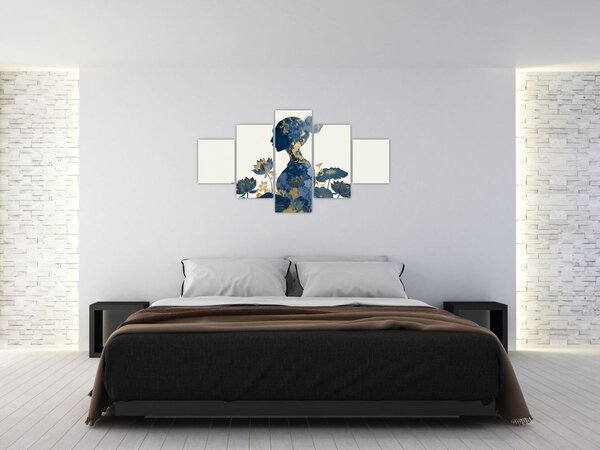 Obraz - Marmurowy profil kobiety (125x70 cm)