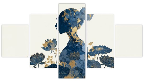 Obraz - Marmurowy profil kobiety (125x70 cm)