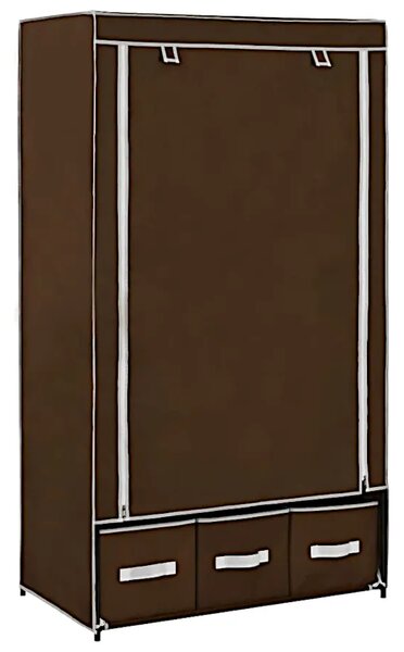 Brązowa składana materiałowa szafa K6-Z32