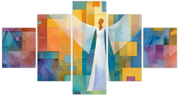 Obraz - Geometryczny anioł (125x70 cm)