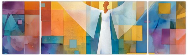 Obraz - Geometryczny anioł (170x50 cm)