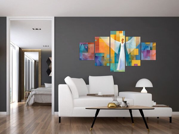 Obraz - Geometryczny anioł (125x70 cm)