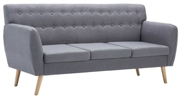 Sofa 3-osobowa tapicerowana tkaninÄ , 172x70x82 cm, jasnoszara