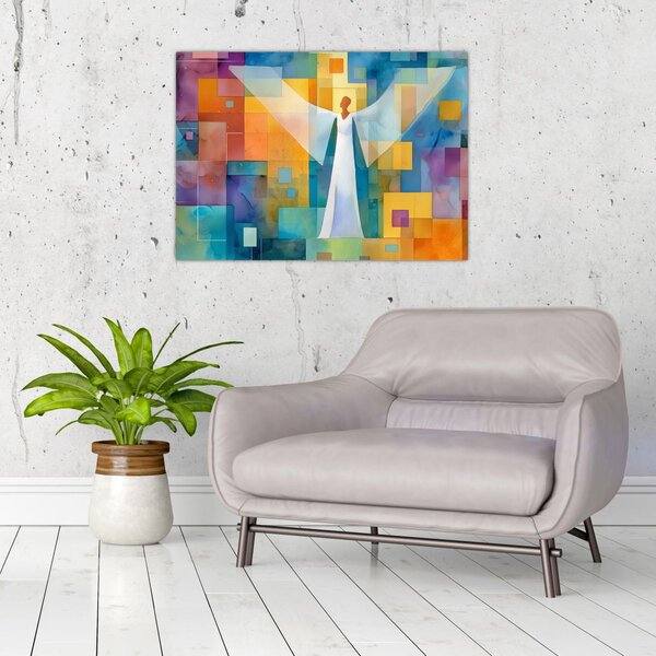 Obraz - Geometryczny anioł (70x50 cm)