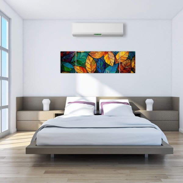 Obraz - Mozaika z liści (170x50 cm)