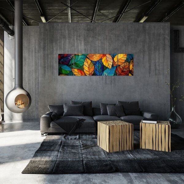 Obraz - Mozaika z liści (170x50 cm)