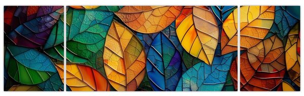 Obraz - Mozaika z liści (170x50 cm)