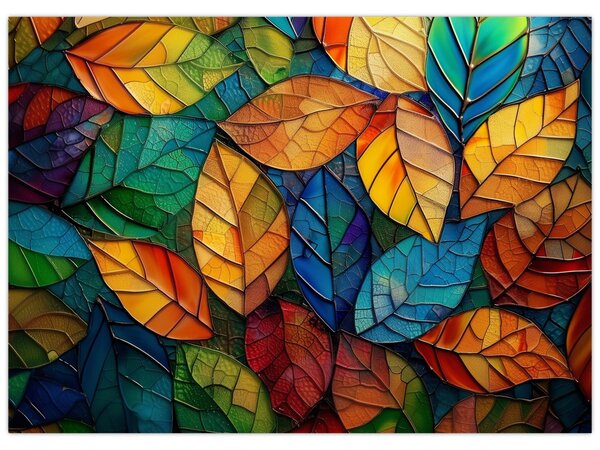 Obraz - Mozaika z liści (70x50 cm)