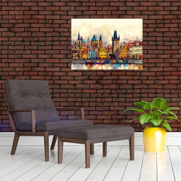 Obraz - Jesień w malowanym mieście (70x50 cm)