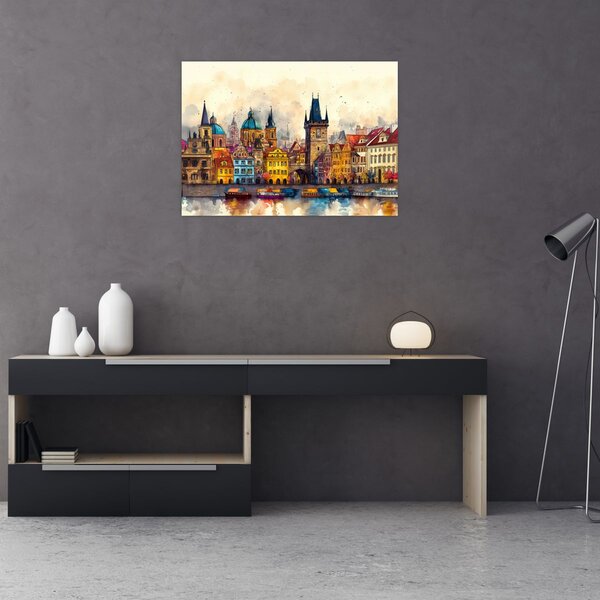 Obraz - Jesień w malowanym mieście (70x50 cm)