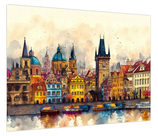Obraz - Jesień w malowanym mieście (70x50 cm)