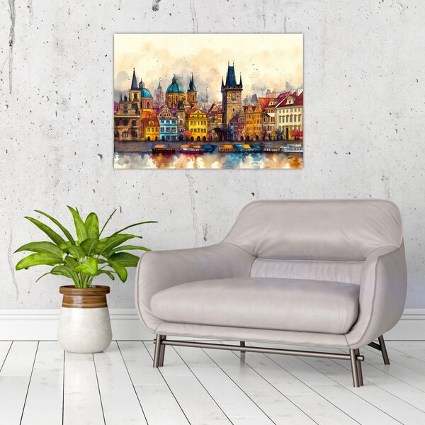 Obraz - Jesień w malowanym mieście (70x50 cm)