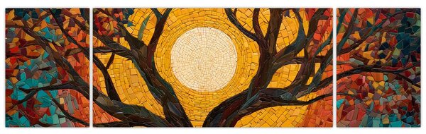Obraz - Słońce w koronie drzewa życia (170x50 cm)