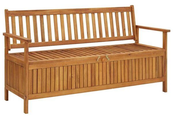 Ławka ogrodowa ze schowkiem, 148 cm, lite drewno akacjowe