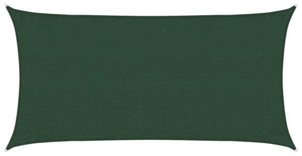 Żagiel przeciwsłoneczny, 160 g/m², ciemnozielony, 3x6 m, hdpe