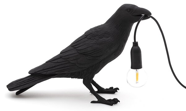 Seletti - Bird Lamp Waiting Lampa Stołowa Zewnętrzna Czarna