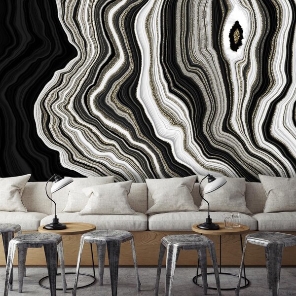 Fototapeta - Czarny marmur (196x136 cm)
