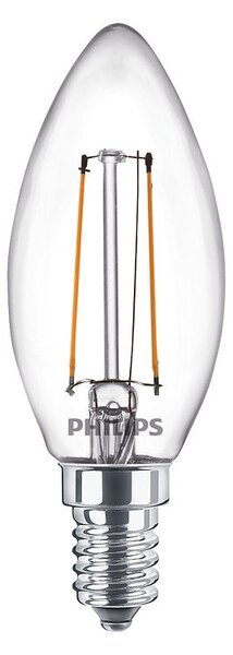 Philips - Żarówka LED 2W Szklana Świeca (250lm) E14