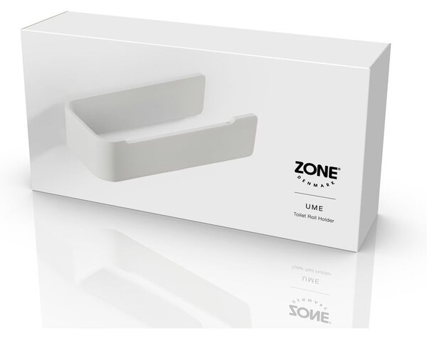 Biały ścienny metalowy uchwyt na papier toaletowy Ume – Zone