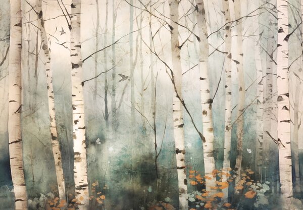 Fototapeta - Drzewa - malarstwo (196x136 cm)