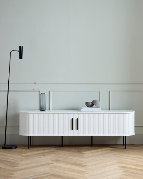 Biała szafka pod TV 180x56x45 cm Nola – Unique Furniture
