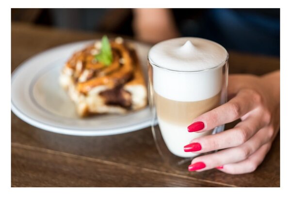 Szklane kubki do latte z podwójną ścianką zestaw 6 szt. 350 ml – Vialli Design